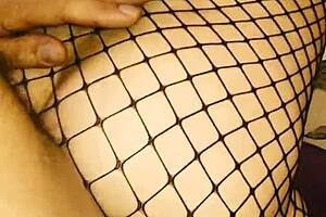 i used her rough in stockings stretchin every hole wide open