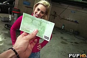 Wow gorgeous blonde teen pounded hard outdoors now!