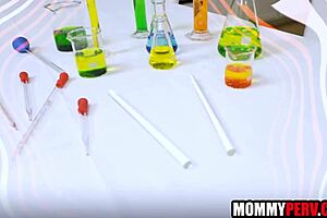 super hot milf in lingerie fucks young stud pov