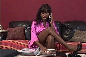 lesbian ebony babes licking juicy pussies in hot scene