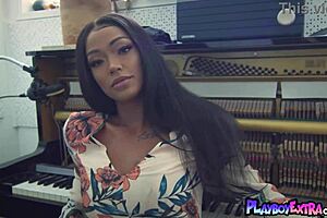 Harley Dean's Pierced Ebony Pussy Exposed in Passionate Reveal!