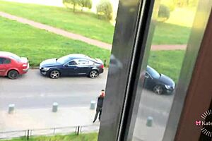 Fucking Petite Skinny Brunette Tits Right In Front Of Nosy Neighbors.