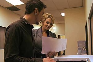 Blonde Cougar's Shaved Pussy Stuffed Deep