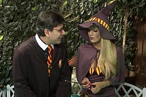 Hey new blonde sorceress crashes the epic orgy riding huge cock! 🔥🍆👯‍♀️