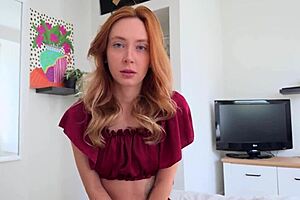 taught her condom basics but ended up creampieing her tight pussy anyway