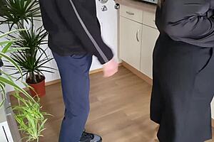 enjoying deep thrusts from behind in heated doggy session