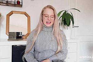 Ersties Cute Blonde Anna Squirt Masturbates With Toys