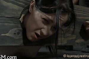 Bound Slut Endures Extreme Femdom Cock Punishment Roughly