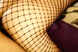 i used her rough in stockings stretchin every hole wide open