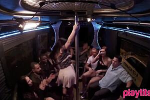 Amateur Couples Explore Swinger Club Dancing Group Vibes