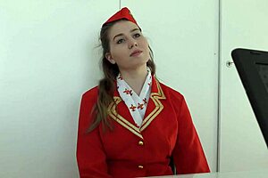 seductive young air hostess kacey levert bares all