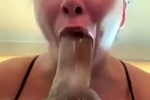 hey check this sloppy head on homemade big cock monster