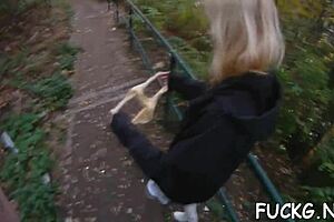 Naive young euro teen gets group-fucked hard on hidden spycam