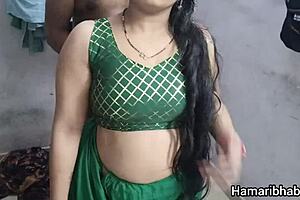 horny indian babe lifts saree for intense pussy pounding desi sex action