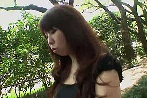 Rie Obata kneads hairy pussy intensely with vibrator