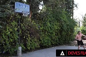 Anna Bell Peaks tattooed busty babe squirts riding huge cock hard