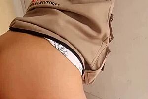 colombian engineer nataly bends over for sensual pre-work teen anal cumshot