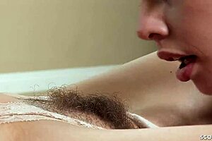 blonde saggy tits classmate straps petite bushy pussy first time