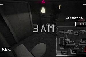 Playing FNAF nightshift with huge ass and bouncy tits 🍑🍒😈