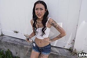 Asian babe Caiu deepthroat monster cock creampie no panties riding