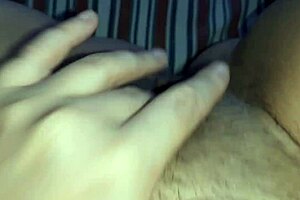 I rub my innocent hairy pussy while home alone