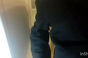 club security joins hidden bathroom masturbation romp