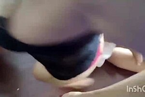 damn this slutty exhibitionist flashes her caged cock with fire in her ass