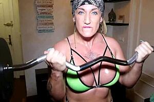 hot milf squirts wildly in horny workout fuck!