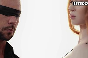 Russian mistress rides two monster cocks passionately