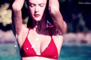 alessandra ambrosio teases stripping sexy latina babe undressing slow