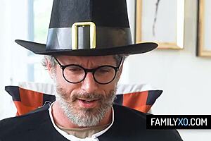 chanel camryn and tiffani madison in hot thanksgiving foursome orgy