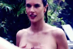 alessandra ambrosio teases stripping sexy latina babe undressing slow