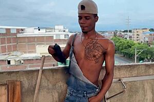 I fuck curvy colombian boss on rooftop balcony make black cock explode while squirting over cali cityscape - celeste alba!