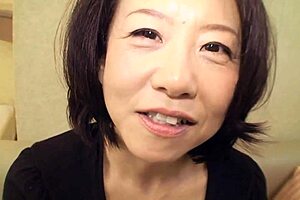 excited asian milf junko sakashita flashes big tits on street then fucks hard