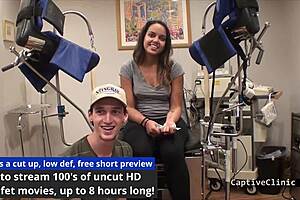 Sheila daniels gives a not so free exam in the hospital shower