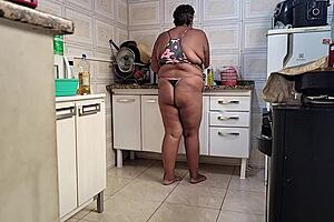 oh man i took all that hot cum splashing my face right in the kitchen it was insane and sticky everywhere i loved every drop dripping down...