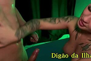 oiled redhead bodybuilder shakes ass teases big cock