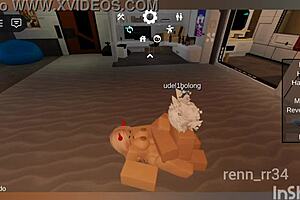 blonde gets wildly fucked by playful catboy roblox