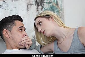 hot babe shares intense taboo threesome with roommate pov