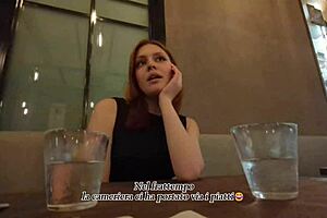 risky bathroom public fuck on hot online date with italian babe