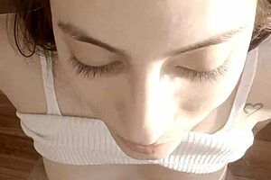 Watch my pretty petite teen eyes glaze over as I wet my young pussy for you