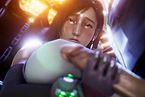 tifa chokes on monster cocks in brutal interracial gangbang orgy