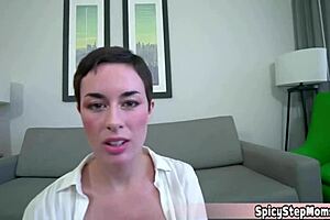 Short Haired Teacher Gives Stepmom's Intense Pov Lesson