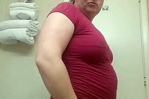 Intense arousal builds in shemale's teasing panty striptease