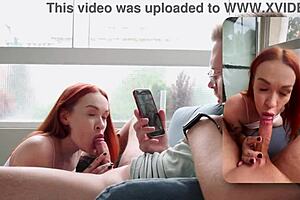 Recording Cute Redhead Girlfriend's Moaning Ride