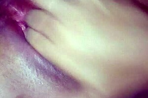 She indulges in private bathroom masturbation session