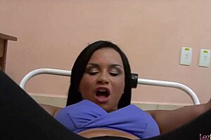 Interracial Ebony Lesbians Finger Shaved Pussies And Ride Dildos In Gym