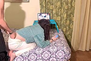 doggy pounding while eyeing steamy vintage clips