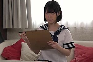 Innocent Looking Japanese Girl Surrenders to Perverted Masseur's Deep Vaginal Exposure