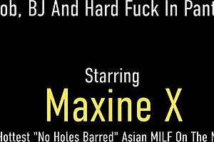 Hosed Asian MILF Maxine X Fucks with Oriental Feet Footjob